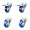 Service Caster 3 Inch Blue Polyurethane Swivel Bolt Hole Caster Set with 2 Total Lock Brake SCC-BHTTL20S314-PPUB-BLUE-2-S-2 - alternate 1